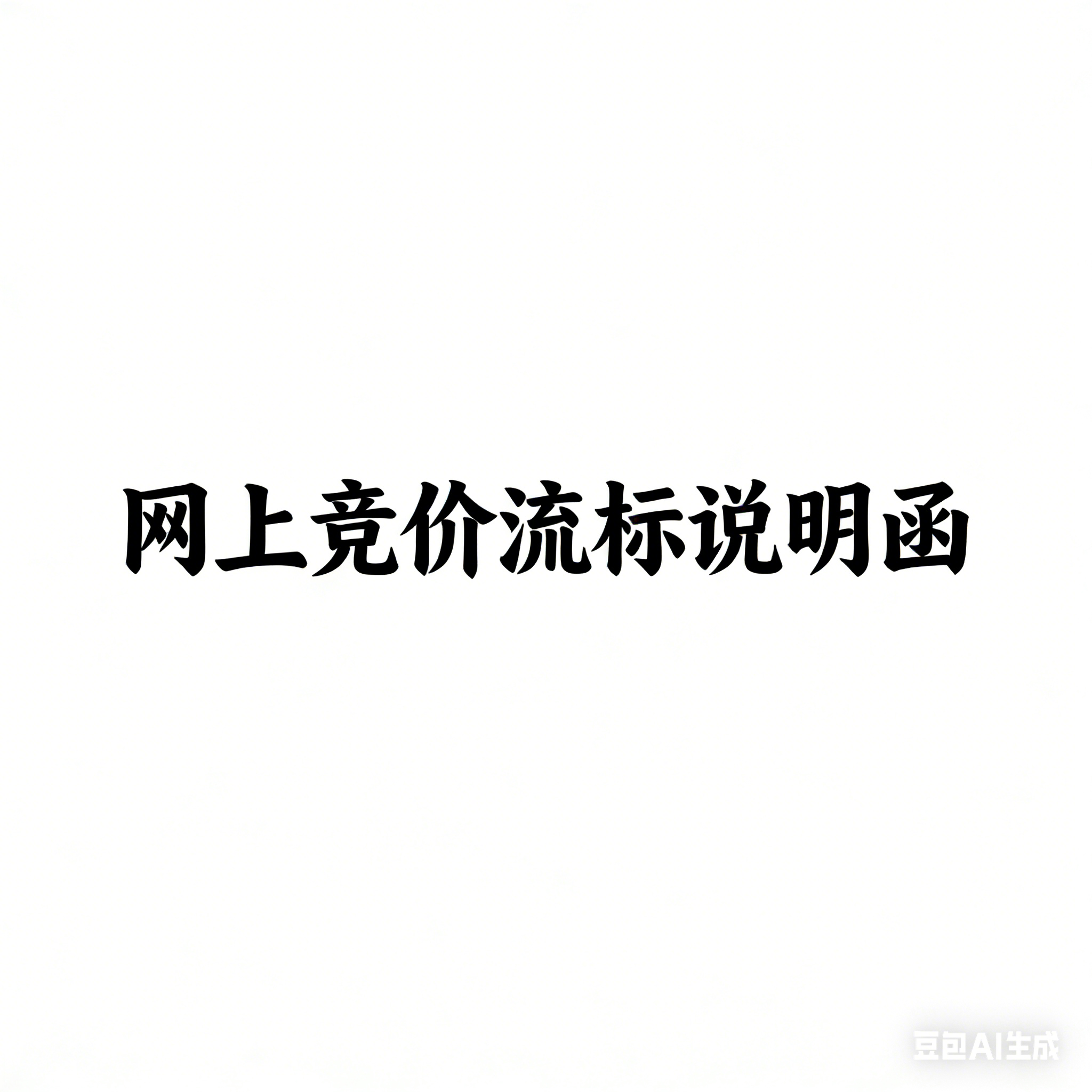 <strong>关于（品目名称）的流标说明函</strong>